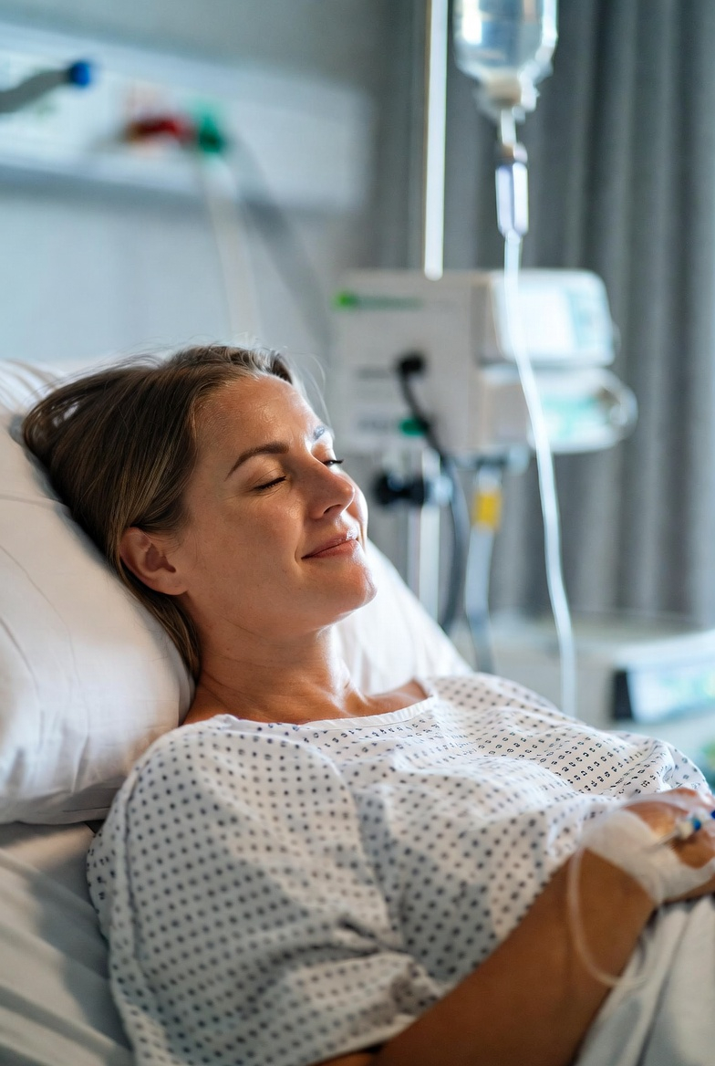 Paciente em tratamento hospitalar